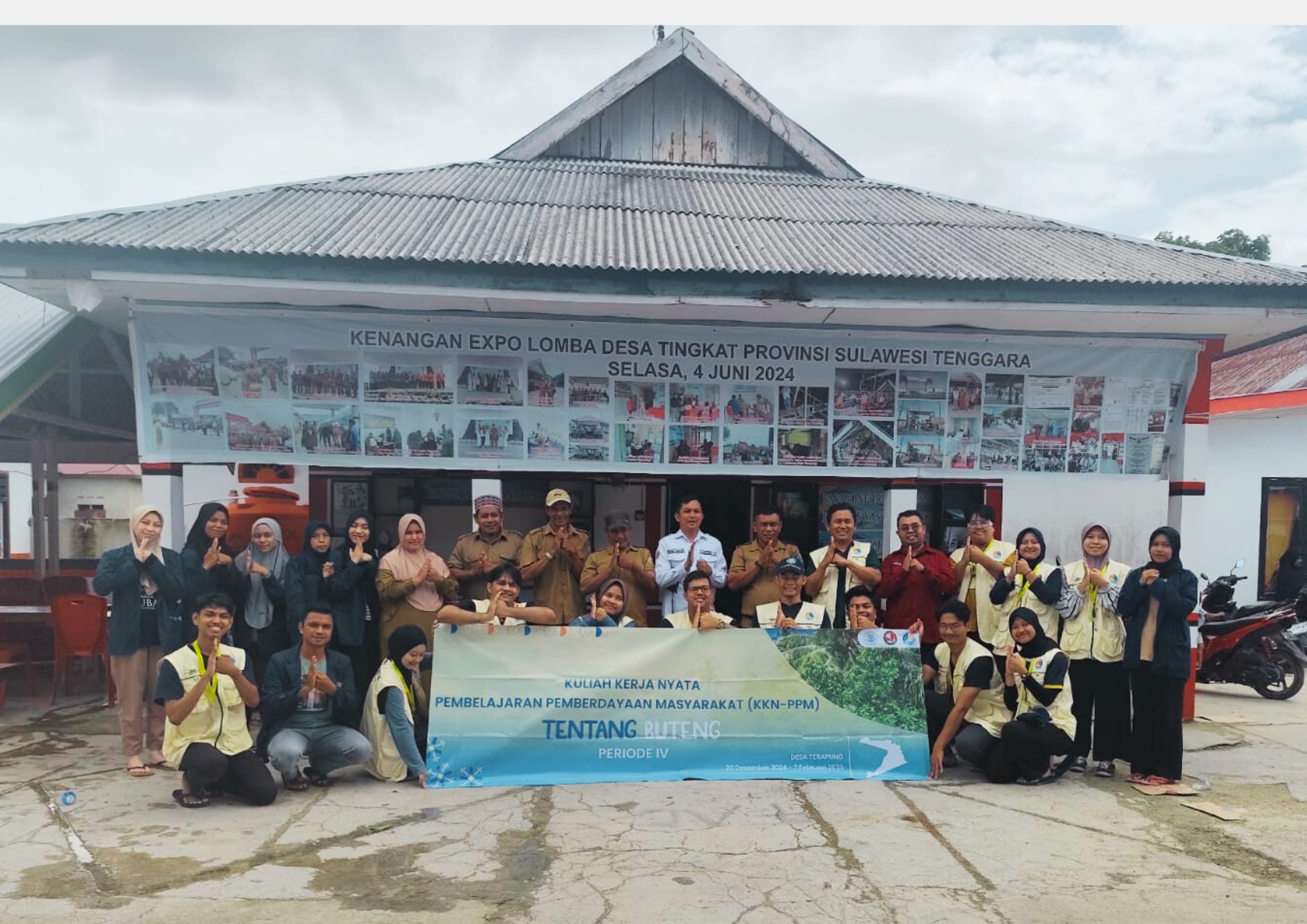 Supervisi Kolaboratif: LPPM UM Buton, UGM, dan Pimpinan Universitas Tinjau Kegiatan KKN di Desa Wakambangura dan Desa Terapung