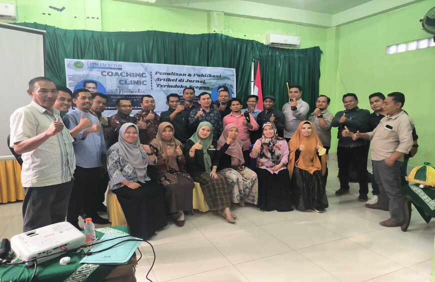 LPPM UM Buton Menggelar Coaching Clinic Penulisan & Publikasi Artikel di Jurnal Terindeks Scopus