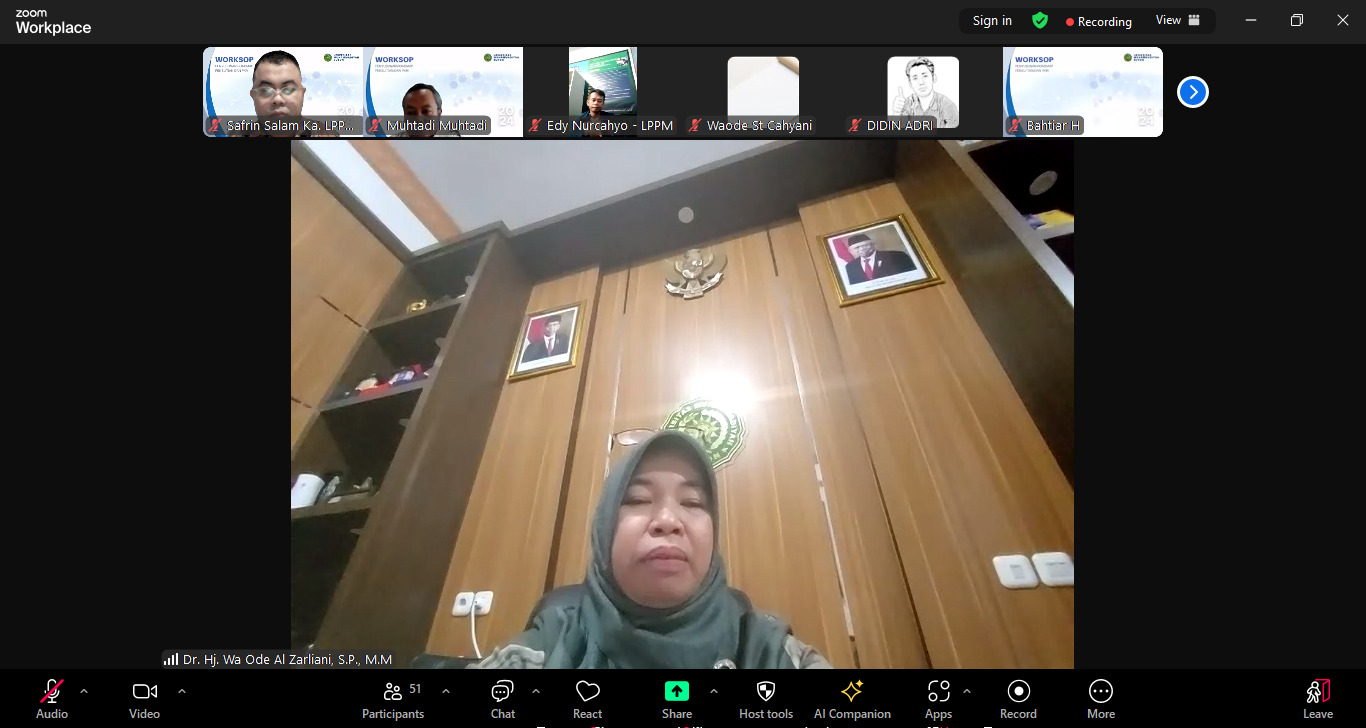 LPPM UM Buton Gelar Workshop Penyusunan Roadmap Penelitian dan Pengabdian kepada Masyarakat
